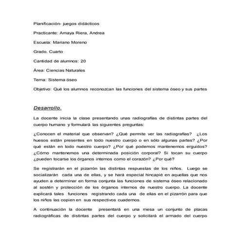 Planificación   juegos didácticos