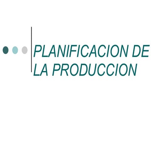 PlanificacióN Produccion