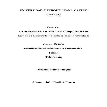 Planificación   teletrabajo