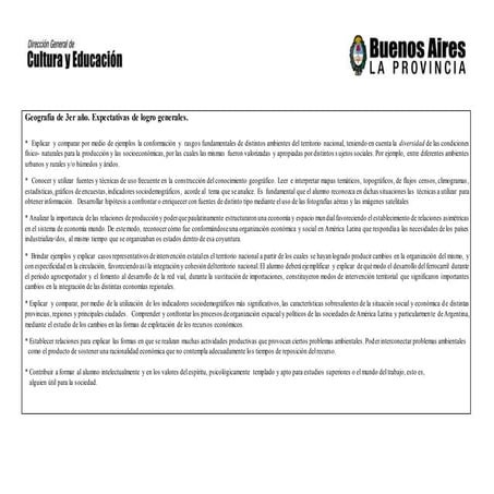 Planificación 3er año geografía Pcia Bs As 2017