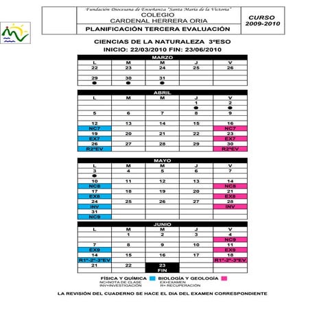 PlanificacióN 3ª Ev Ccnn 3ºEso