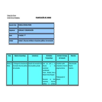 Planificación 4º f