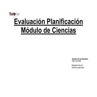 Planificación ciencias