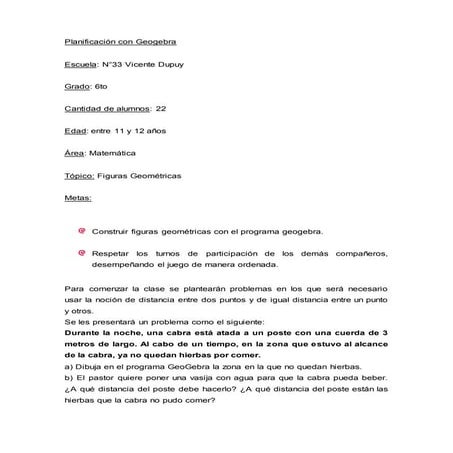 Planificación geogebra | DOCX