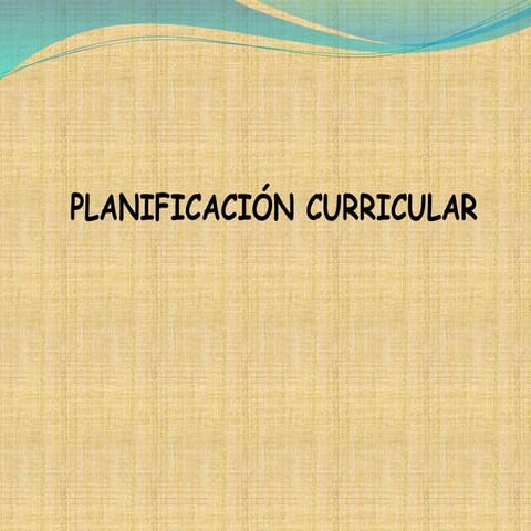 Planificación curricular dina