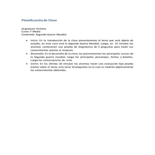 Planificación de clase socrative