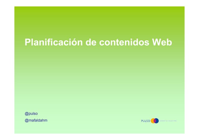 Planificación de contenidos web