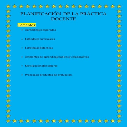 Planificación de la práctica docente