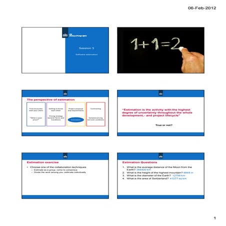 Planificación del proyecto   estimación
