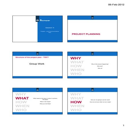 Planificación del proyecto   plan de comunicación