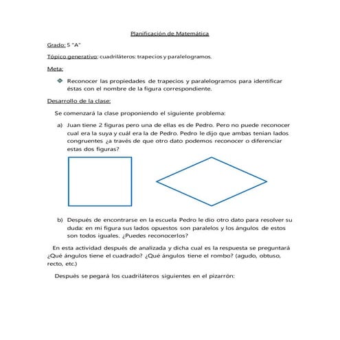 Planificación de matemática geogebra | DOCX