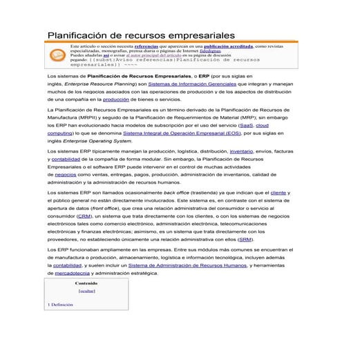 Planificación de recursos empresariales