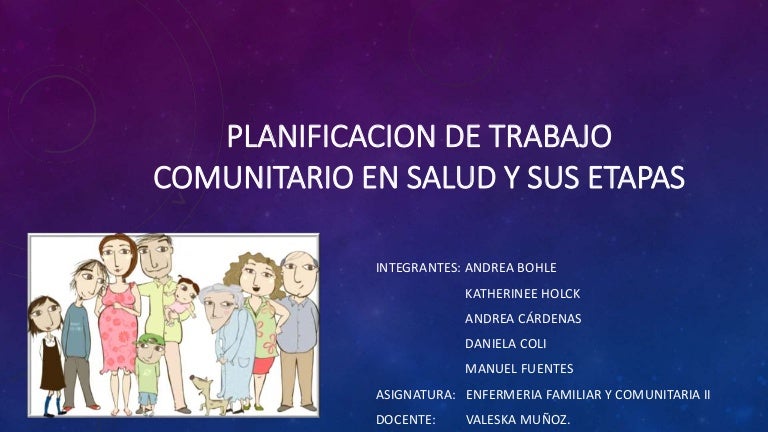Planificación de trabajo comunitario en salud