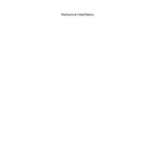 Planificación de unidad matematica 2º