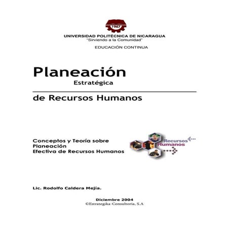 Planificación estratégica de los recursos humanos