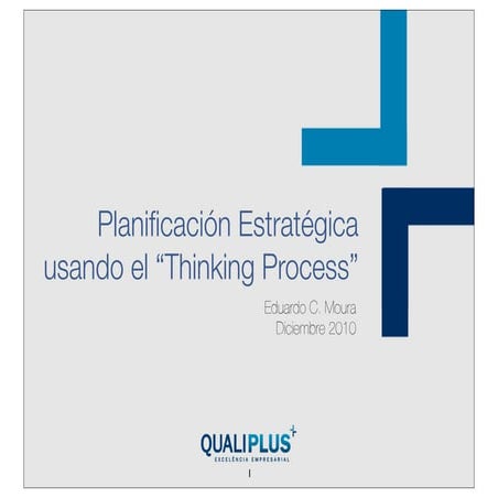 Webinar Planificación Estratégica usando el Thinking Process (TOC)