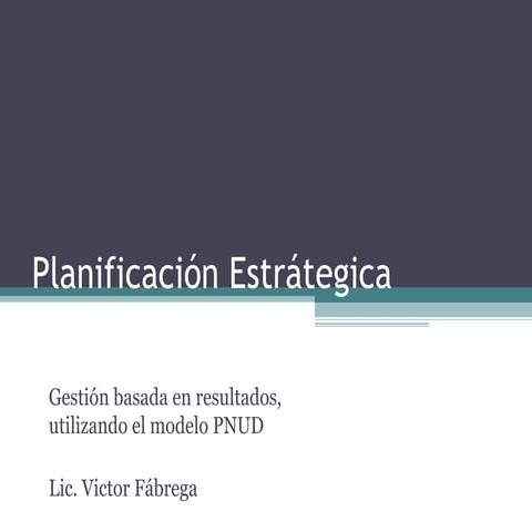 Planificación estrátegica