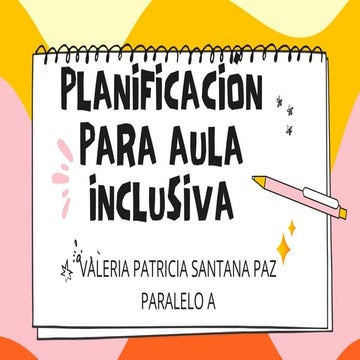 PLANIFICACIÓN PARA AULA inclusiva de nee | PDF