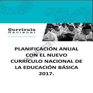 PLANIFICACIÓN ANUAL CON EL NUEVO CU...