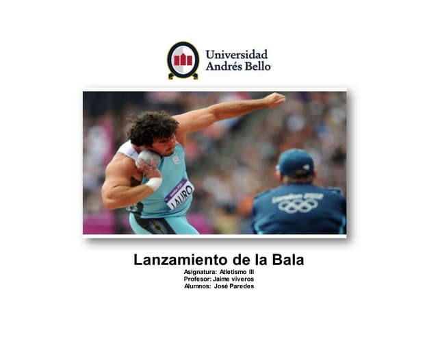 Lanzamiento de peso o bala