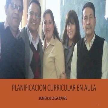 Planificacion Curricular en Aula  pc1 ccesa007