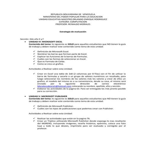 Planificacion de 2do año