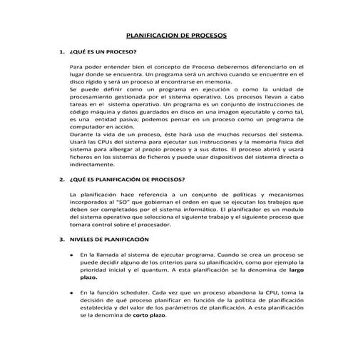 Planificacion de procesos