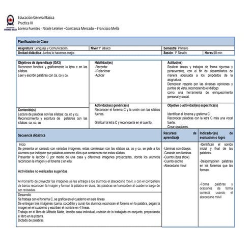Planificaciones de la implementacion de la clase de lenguaje (1)