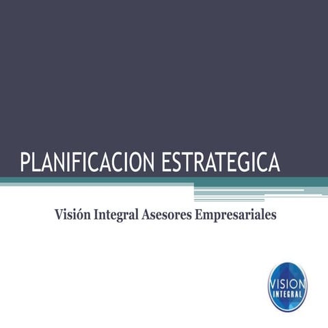 Planificacion estrategica | PPTX