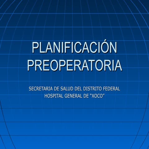 Planificacion preoperatoria