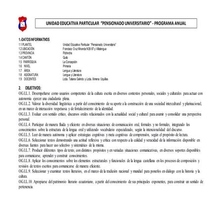 Planificacion sm lengua 2017 2018