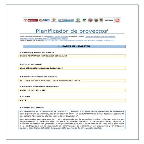 Planificador de proyecto