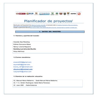 Planificador de proyectos     tpack...