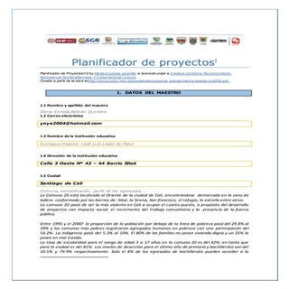 Planificador de proyectos plantilla...
