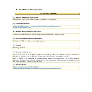 Planificador de proyectos puntos 1,...