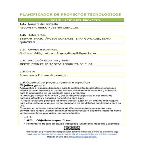 Planificador de proyectos tecnológicos