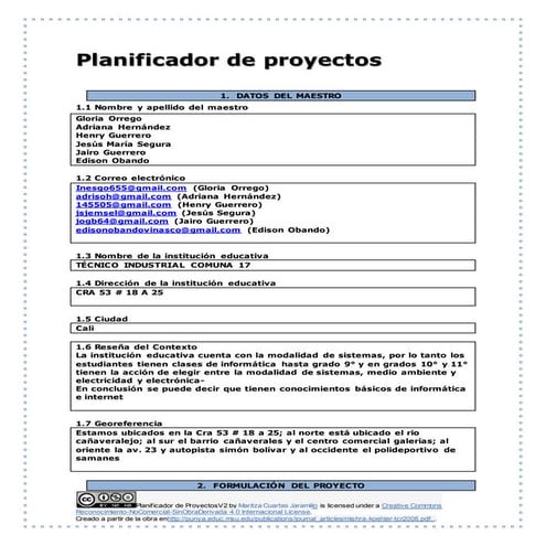 Planificador de proyectos v2