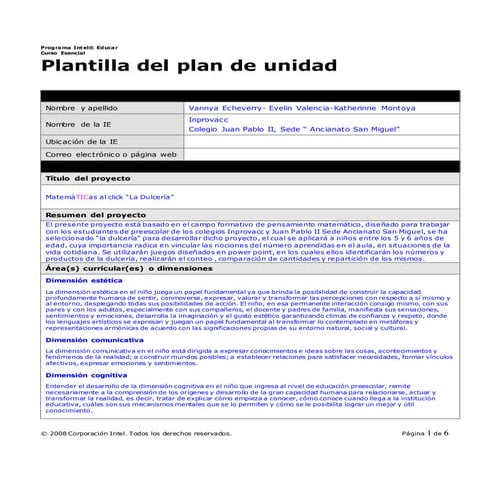 Planificador proyecto enriquecido con tic