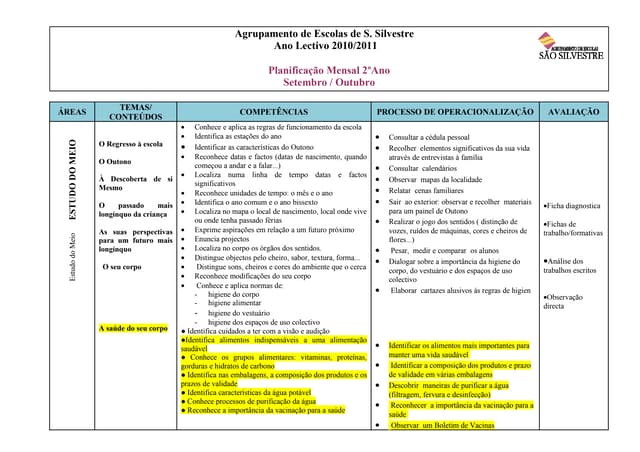 Planificação mensal set   out. 2ºan...