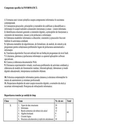 Planificareunitaţicl x