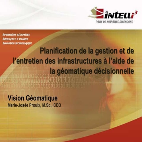 Planification de la gestion et de l&rsquo;entretien d&rsquo;infrastructures à l&rsquo;aide de l…