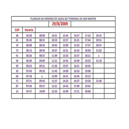 Planilha Em HoráRio De 29 08 2009