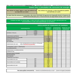 Planilha simulador condumo_energia