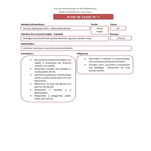 Plan ingles primera jornada, dialogo 01