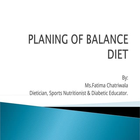 Balance diet planning for college student | PPT