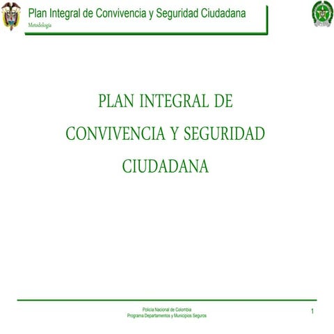 Plan integral de convivencia y seguridad ciudadana p.i.c.s.c. | DOCX