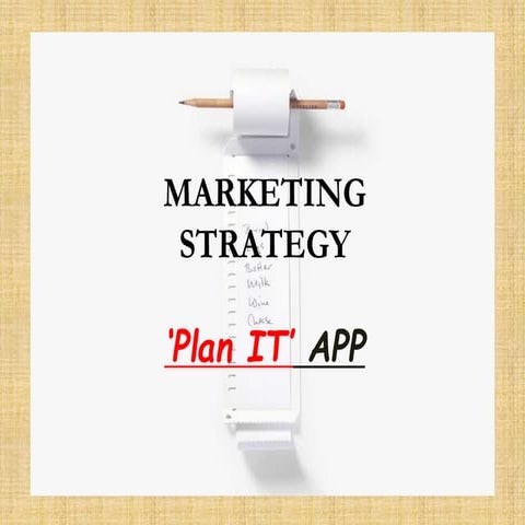Marketing Strategy: 'Plan It' App