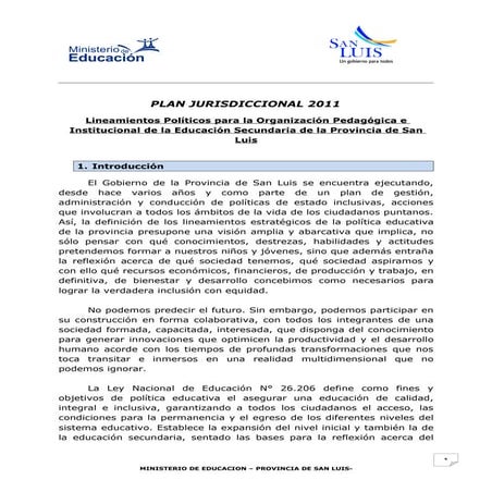 Plan jurisdiccional  2011 pedagógico 