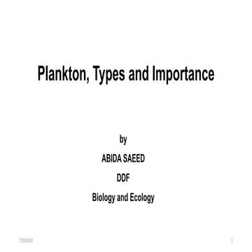 PLANKTON, TYPES, IMPORTANCE.pptx