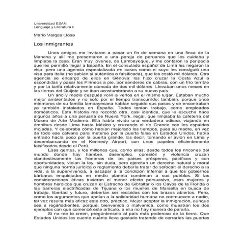 Plan lector   lectura vargas-llosa_los_inmigrantes